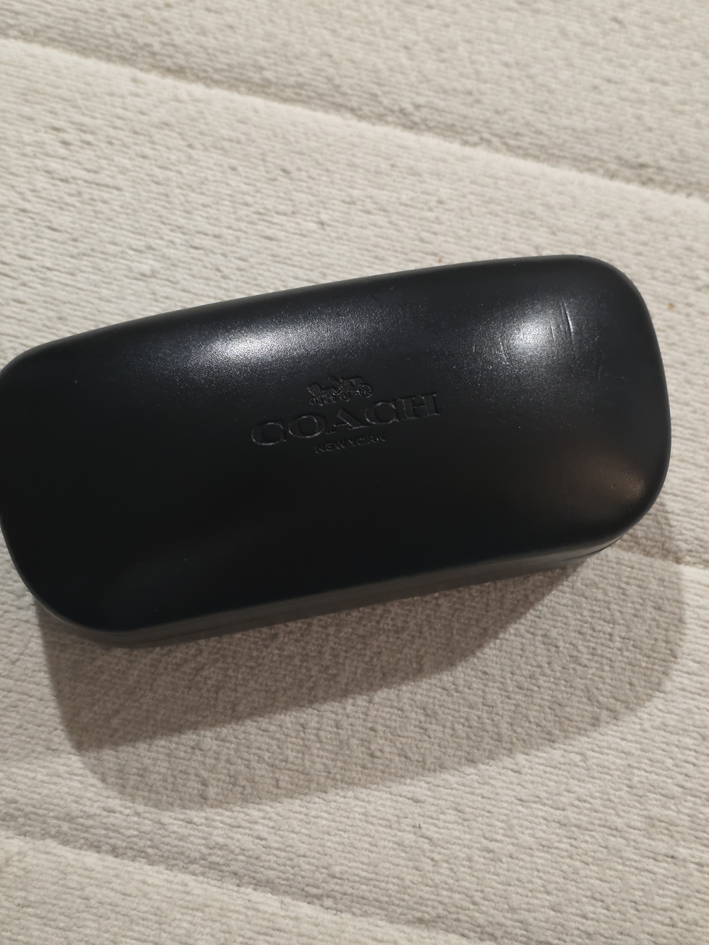 Large COACH Black Leather Hard Sunglasses Case